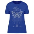 thumbnail image 1 of Smartprints Womens Graphic Tee - Moon And Butterfly Design - Regular Fit 100% Cotton, 1 of 2
