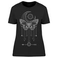 thumbnail image 1 of Smartprints Womens Graphic Tee - Moon And Butterfly Design - Regular Fit 100% Cotton, 1 of 2