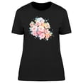 thumbnail image 1 of Smartprints Womens Graphic Tee - Pastel Colored Flowers - Regular Fit 100% Cotton, 1 of 4