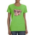 thumbnail image 1 of Smartprints Womens Graphic Tee - Pitbull W Heart Sunglasses - Regular Fit 100% Cotton, 1 of 4