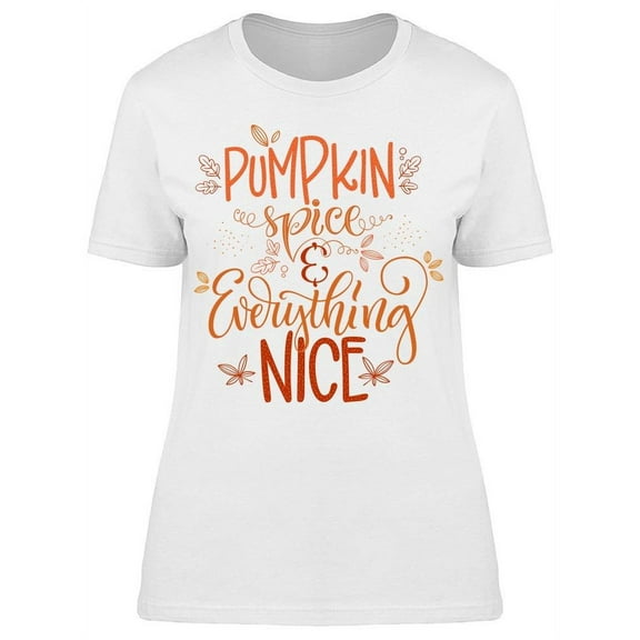 Smartprints Womens Graphic Tee - Pumpkin Spice - Regular Fit 100% Cotton