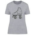 thumbnail image 1 of Smartprints Womens Graphic Tee - Roller Skate Icon - Regular Fit 100% Cotton, 1 of 2