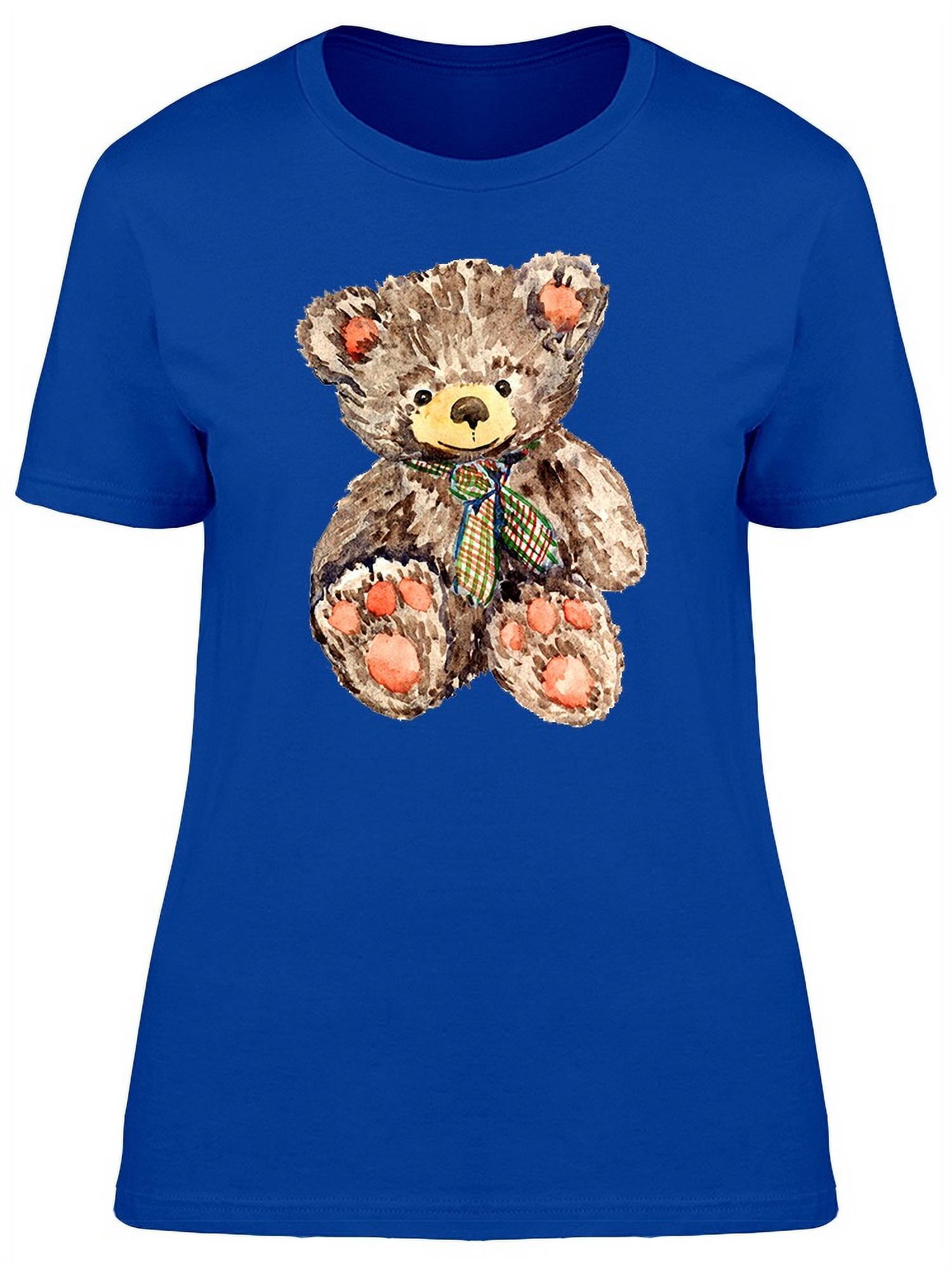 Black Womens Cropped Teddy Bear Tee main image 1