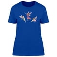 thumbnail image 1 of Smartprints Womens Graphic Tee Royal Blue - Three Colored Young Fairies 100% Cotton Regular Fit, 1 of 2