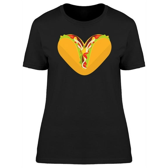 Smartprints Womens Graphic Tee - Tacos In Heart Shape - Regular Fit 100% Cotton