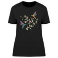 thumbnail image 1 of Smartprints Womens Graphic Tee - Two Hummingbirds On Sakura Tree - Regular Fit 100% Cotton, 1 of 2