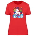 thumbnail image 1 of Smartprints Womens Graphic Tee - Unicorn On Top Of Rainbow - Regular Fit 100% Cotton, 1 of 2