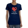 thumbnail image 1 of Smartprints Womens Graphic Tee - Valentine's His Missing Piece - Regular Fit 100% Cotton, 1 of 4