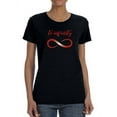 thumbnail image 1 of Smartprints Womens Graphic Tee - Valentine's To Infinity - Regular Fit 100% Cotton, 1 of 4