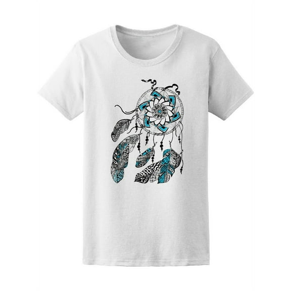 Smartprints Womens Graphic Tee - Zen Art Dream Catcher - Regular Fit 100% Cotton