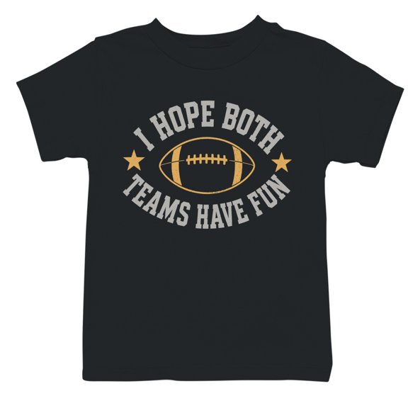 Smartprints Youth's - I Hope Both Teams Have Fun T-Shirt Black, Cotton, XS