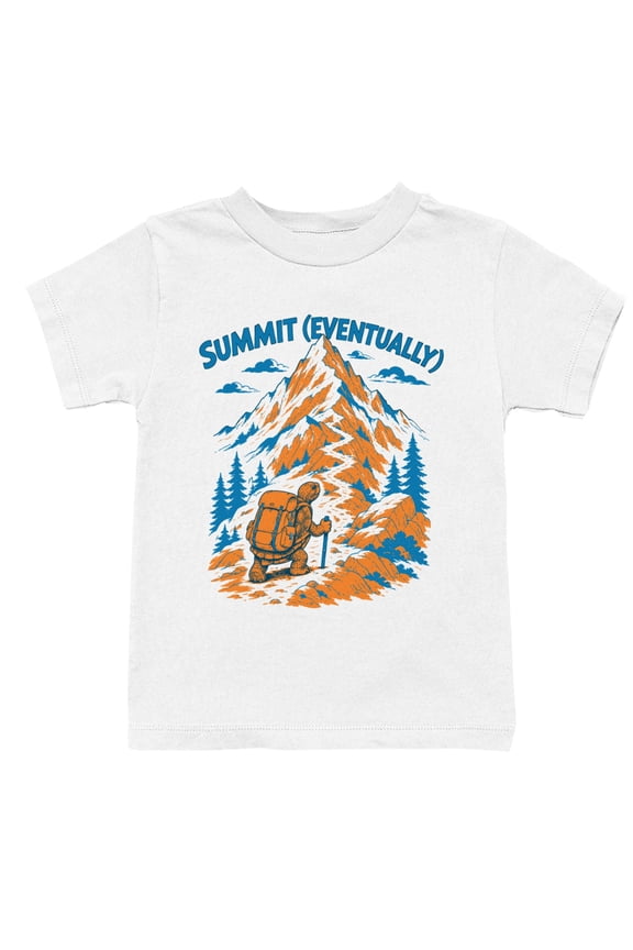 Youth's - Summit Eventually Hiking Turtle Mountain T-Shirt White, Cotton, XS