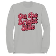 Smartprints on the Bright Side Quote Womens Sweatshirt Ash, Cotton, M
