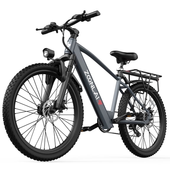 Zoonlai L24 adult electric bicycle, featuring a 36V 13AH detachable battery, 7-speed system, and 24-inch wheels. Up to 35 miles,suitable for commuting or mountain biking.
