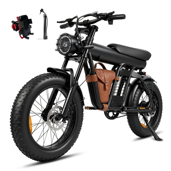 Smartravel Electric Bike 1200W Peak Motor,Removable 48V 18.2AH Battery,45 Mile Range,20 Inch Fat Tires Ebike UL2849