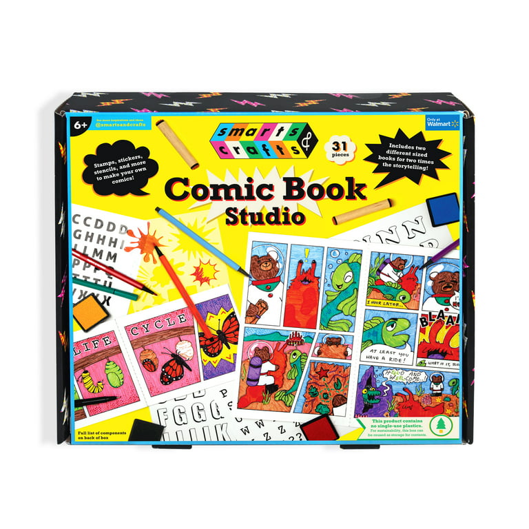 Smarts & Crafts Comic Book Studio, 31 Pieces, for Boys, Girls