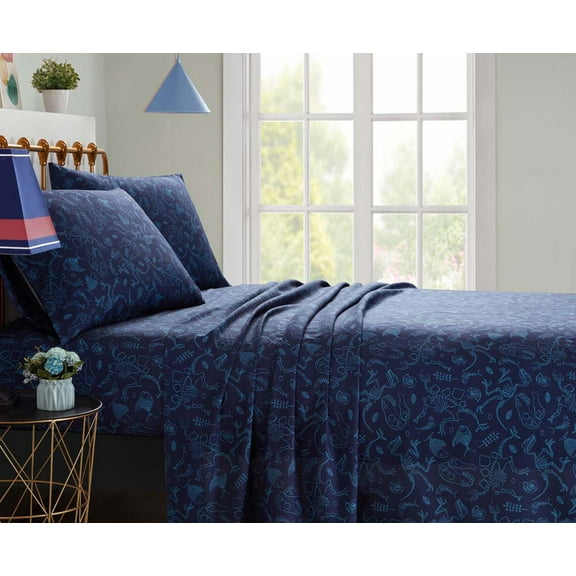Smarts & Crafts Home Kids Dinosaur Dig Everyday Microfiber Woven Sheet Set, Twin (3 Pieces)