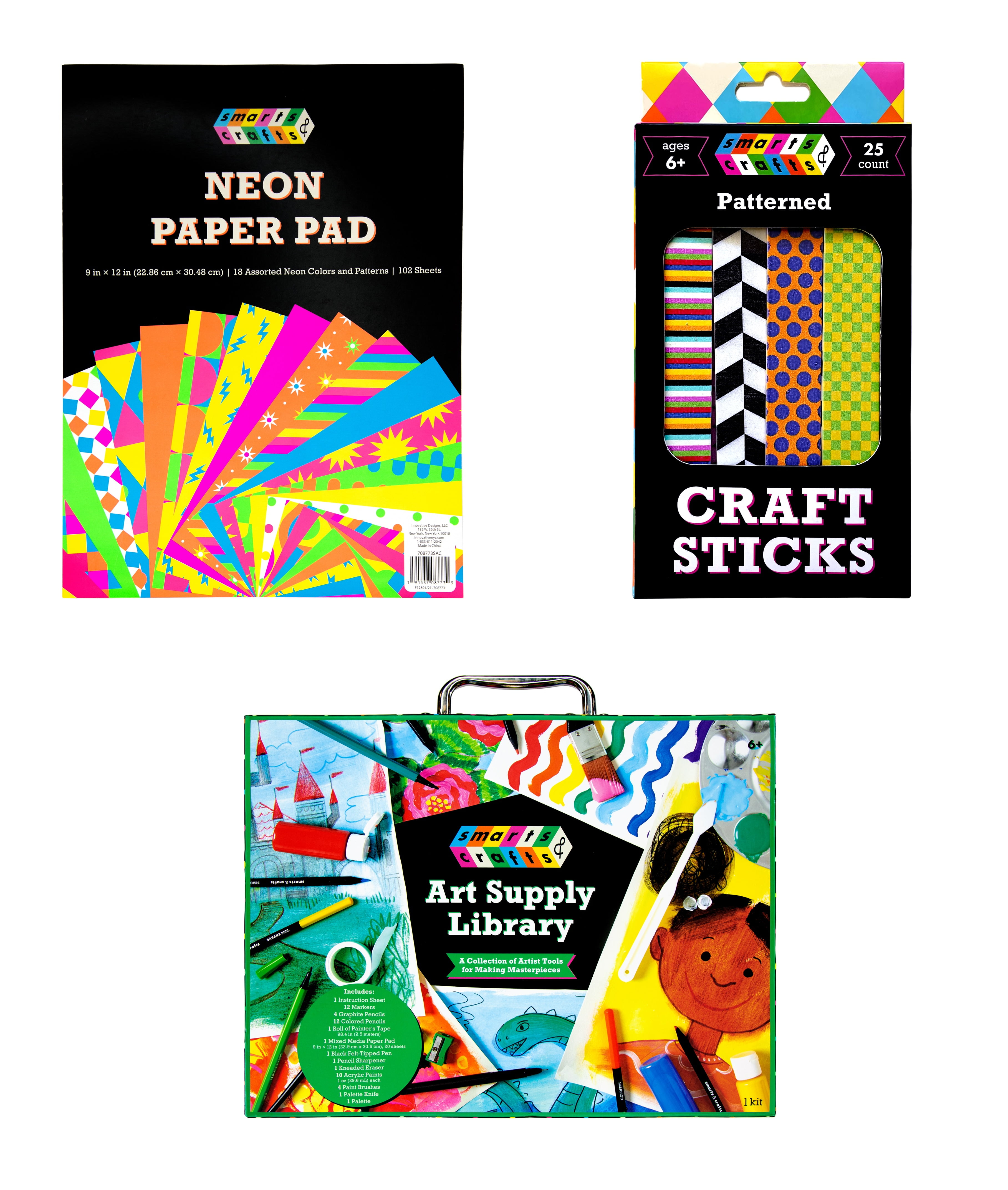 Creativity For Kids 60 Sheet Super Bright Neon Origami Paper Craft Kit