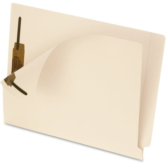 Smartshield End Tab 2-Fastener Folders, Straight Tab, Letter Size, Manila, 50/box | Bundle of 5 Boxes