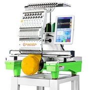 Smartstitch S-1501 Commercial Embroidery Machine with 15 Needles, 1200SPM Max Speed, 12" Touch Screen, Wifi available, 14"x20" Embroidery Area, capable of embroidering on Flat, Hat, T-shirt and more