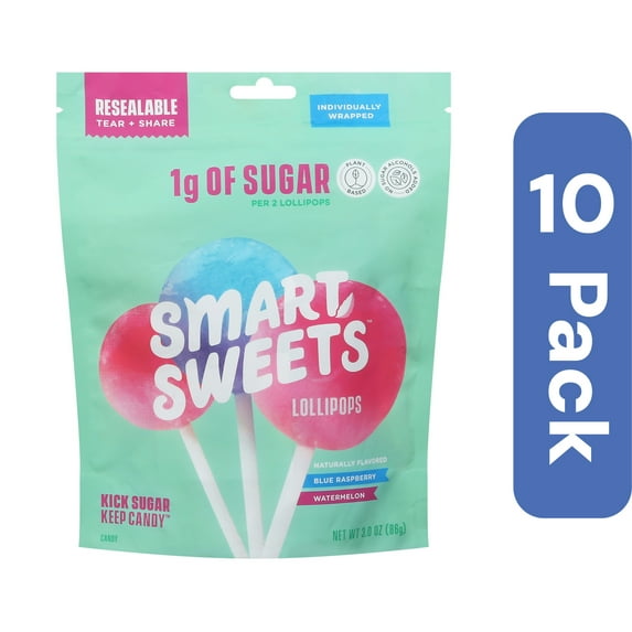 Smartsweets Lollipops 3 oz (Pack of 10)