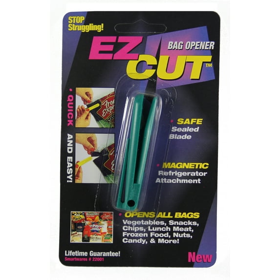 Smartwares EZCut Bag Opener, Plastic and stainless blade, fridge magnet, 2.75 inch