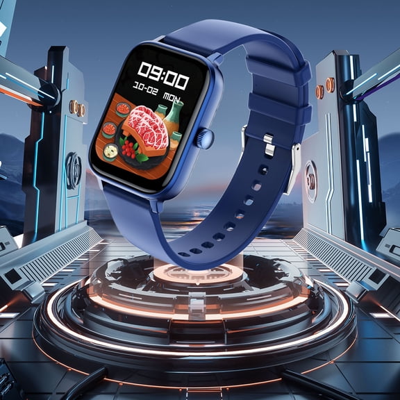 Smartwatch — 1.7in x 1.4in, 1.83-Inch HD Screen, Bluetooth Calling, 100+ Sports Modes, IP67 Water Resistant, Fitness Tracker(Blue)