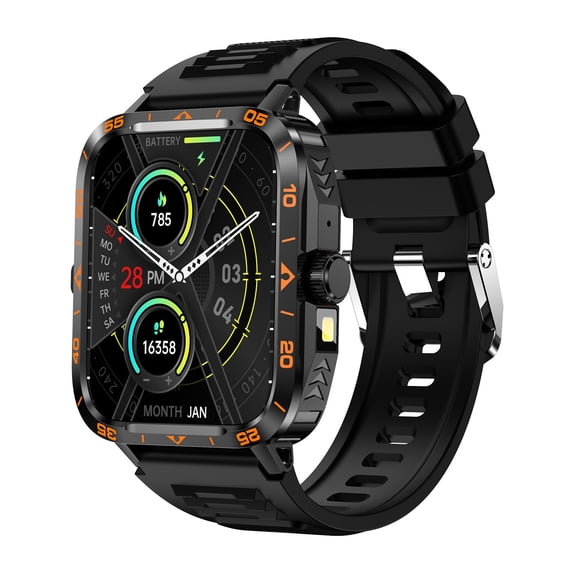 Smartwatch 1.95 Inch TFT Full Touch Fitness Watch 240x282 HD Display Plastic Steel Case IP67 Waterproof Bluetooth Calling Multi Sports Modes for Android iOS Women Men