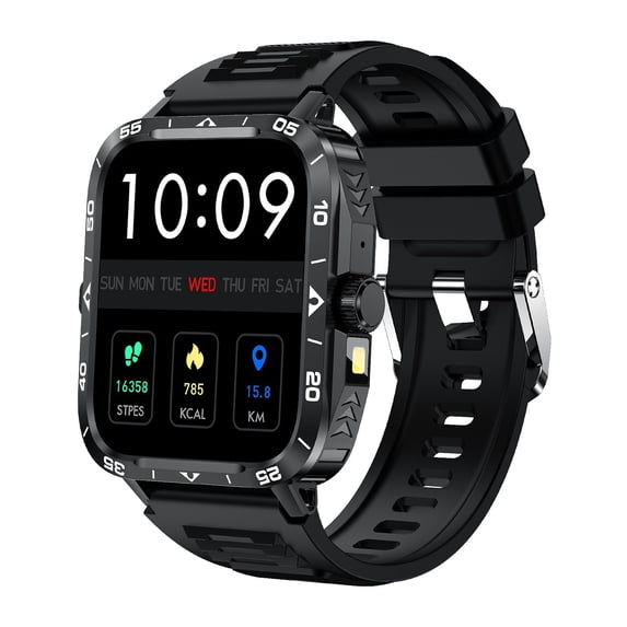 Smartwatch 1.95 Inch TFT Full Touch Fitness Watch 240x282 HD Display Plastic Steel Case IP67 Waterproof Bluetooth Calling Multi Sports Modes for Android iOS Women Men