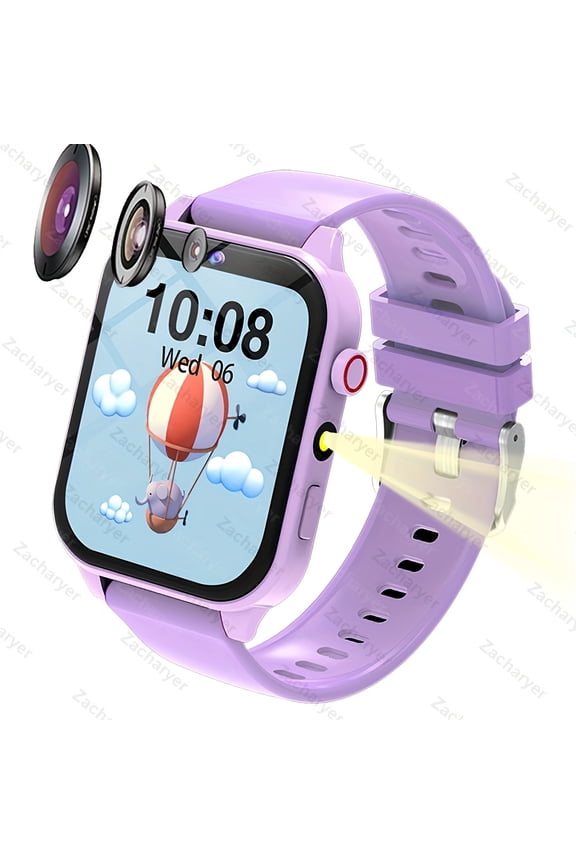 Smartwatch with 26 Games, Dual Screen,, Camera, Music Player & Step Counter - USB- Learning & Entertainment Device for Age 3-14 (Durable Touchscreen Smart)