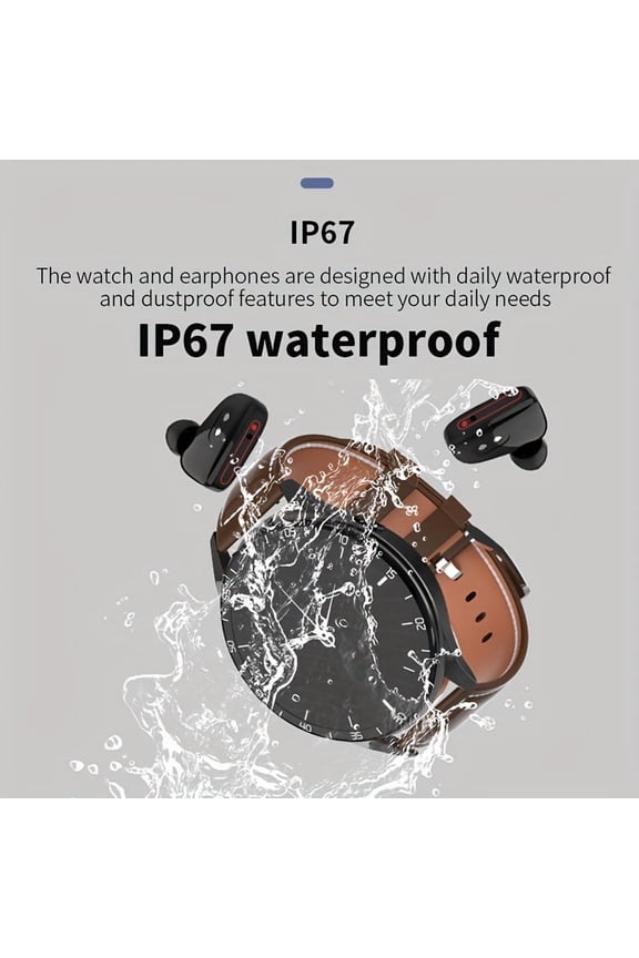 Smartwatch with AI Noise-Cancelling Earplugs, Call/Messages, Sleep & Activity Tracker, Reminder, Compatible iPhone/Android, Fitness Bracelet for Women/Men, Gift