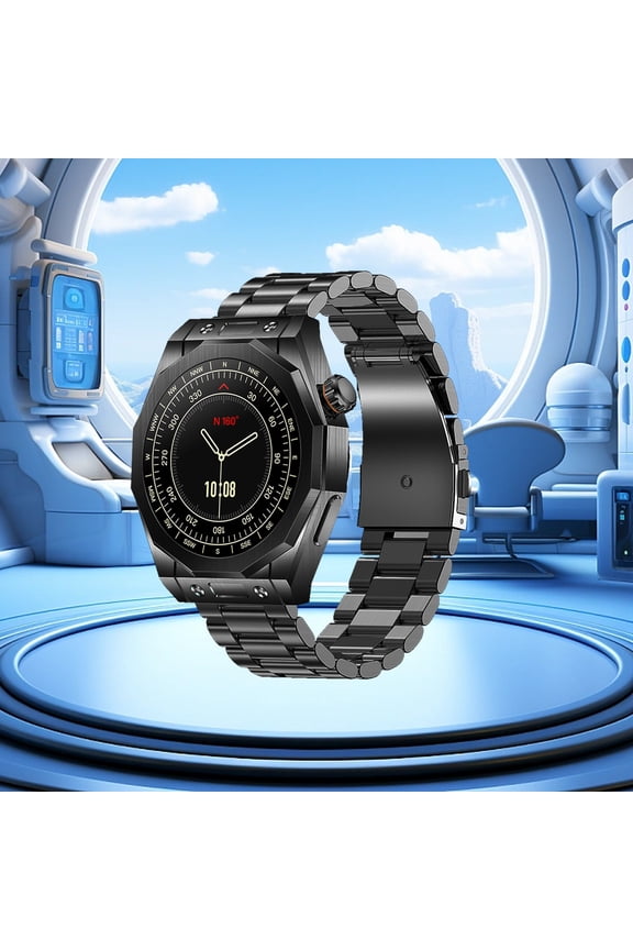 Smartwatch, Bluetooth Call Fitness Watch With NFC Control GPS Sports Tracking Sleep Monitoring IP68 Waterproof Magnetic Charging Smart Reminder for Men Women Outdoor Exercise