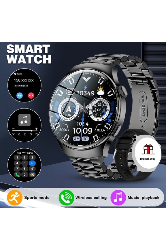 Smartwatch - Call Answer/Dial Function, Instant Message Alert & Push, Step Counter & Calorie Tracker, Multiple Sports Modes, Weather Update, Wireless Connection Unisex