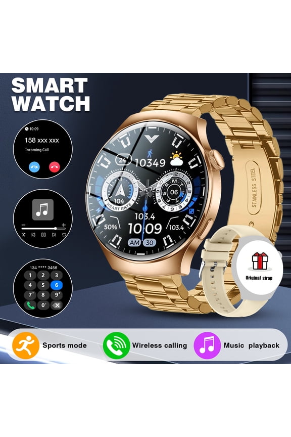 Smartwatch - Call Answer/Dial Function, Instant Message Alert & Push, Step Counter & Calorie Tracker, Multiple Sports Modes, Weather Update, Wireless Connection Unisex
