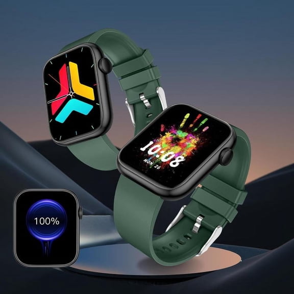 Smartwatch with Call Function - Fitness Tracker for iPhone/Android, Bluetooth Calls & Activity Tracking | Heart Rate/Sleep Monitor, 100+ Sports Modes (Men/Women) - Waterproof & Customizable