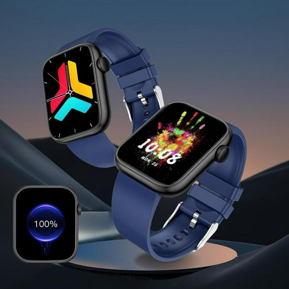 Smartwatch with Call Function - Fitness Tracker for iPhone/Android, Bluetooth Calls & Activity Tracking | Heart Rate/Sleep Monitor, 100+ Sports Modes (Men/Women) - Waterproof & Customizable