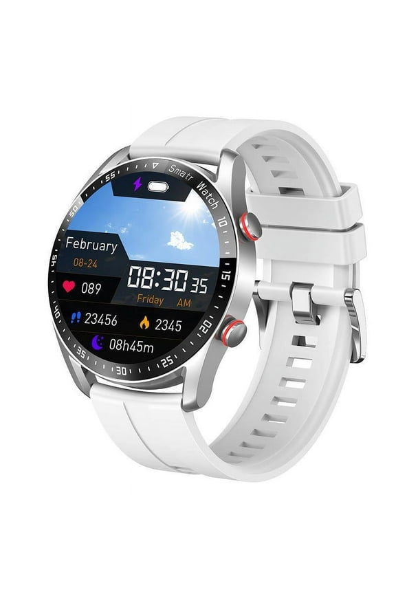 Smartwatch, Gaqring Bluetooth Call Smartwatch with Heart Rate Monitor, 1.45 Inch NFC Stainless Steel Fitness Tracker Waterproof Music Storage