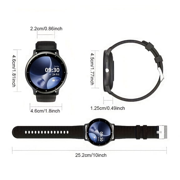 Smartwatch HD Touch Screen w/ Sleep Monitor, Sport Smart Watch, Wireless Call/Text/Voice Speaker, for Android & iPhone, Fitness Tracker for Men Women