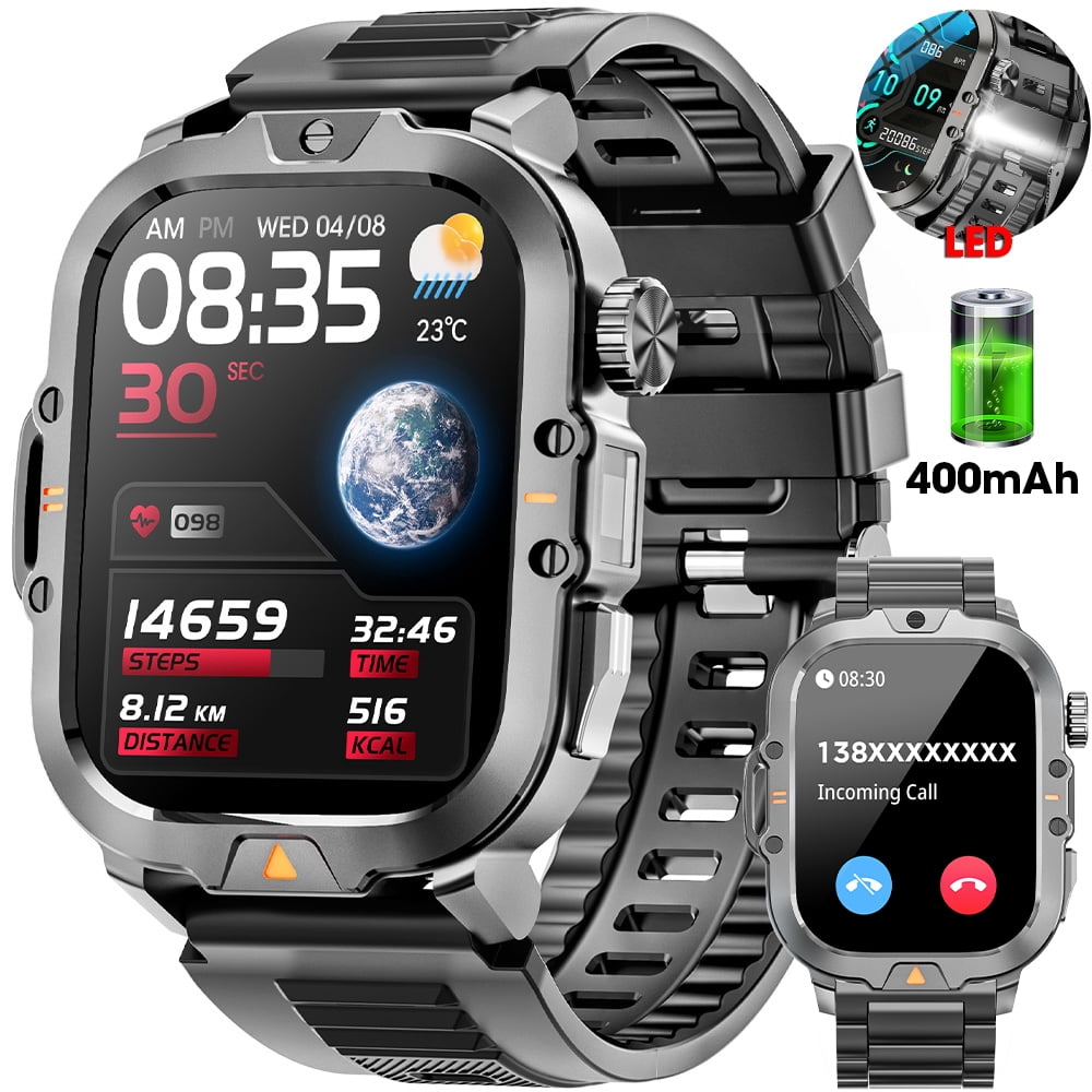 Hwagol, Smartwatch for Men, Fitness Tracker, 2.01-inch, Waterproof ...
