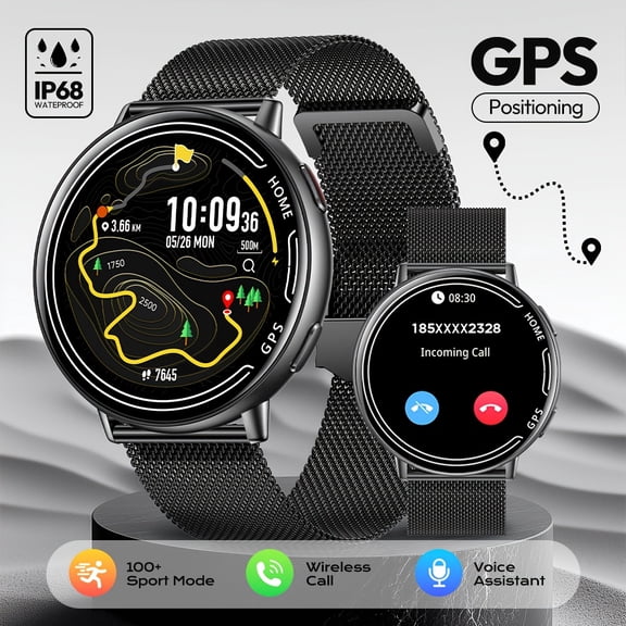 Smartwatch for Men And Women, Features Built-In GPS for Accurate Positioning, Rating, 1.39" HD Display, Supports Remote Camera Control, Making And Receiving Calls, AI Voice Assistant