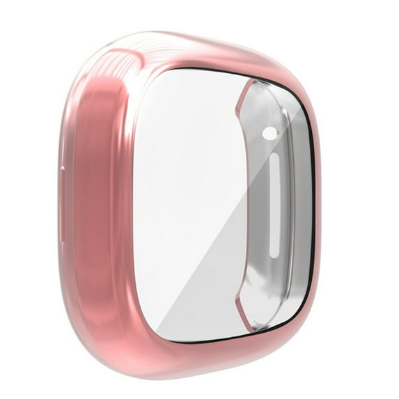 Smartwatch Screen Protector Case, Full Around Electroplate Soft TPU Bumper Around Protective Case Cover Compatible With Smartwatch Sense Protective TPU Material Film Integrated Drop Protective Cover