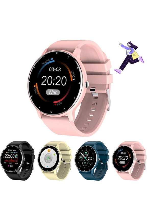 Smartwatch - Ultra-Thin Lightweight Body for All-Day Comfort, Waterproof, Scientific Sleep Monitoring, Built-in Weather Forecast, Long-Lasting Battery (Black)