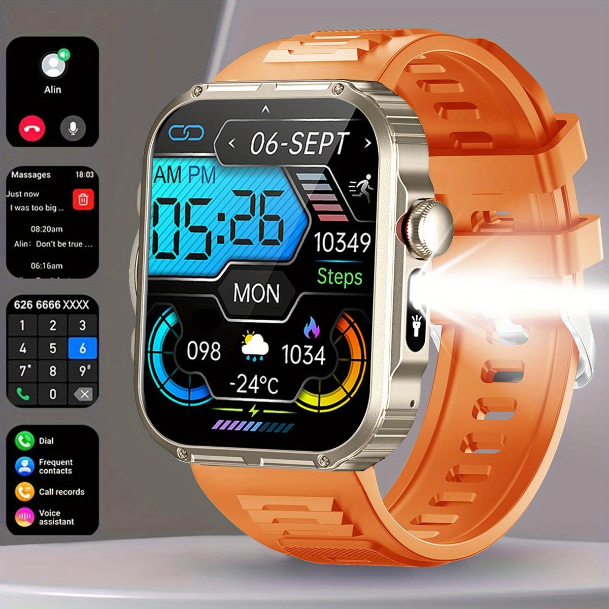 Smartwatch with Wireless Calling - 2.02-inch 240P Display, BT 5.3 ...