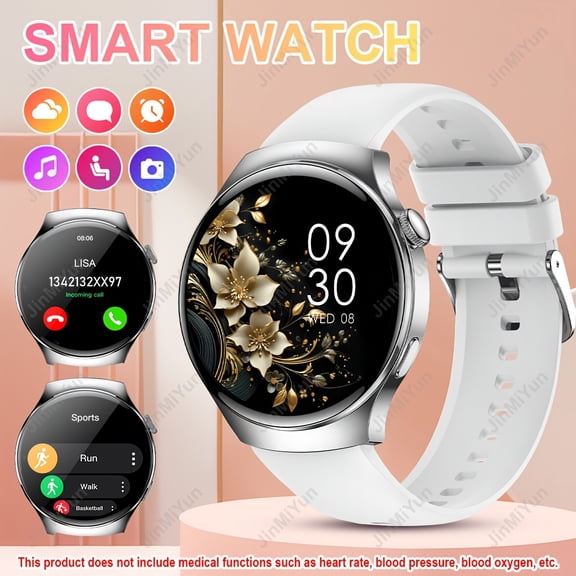 Smartwatch, Wireless Calling/Dialing, Multiple APP Reminders, Suitable for Men and Women, Sports Watch, Wallpaper, Compatible with for iphone/Android