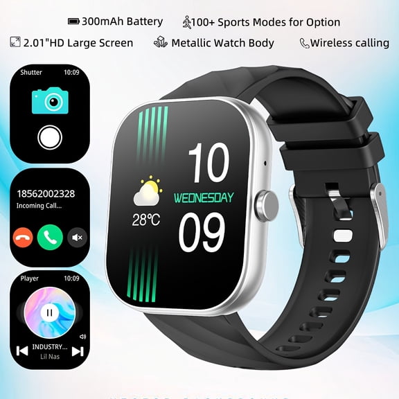 Smartwatch (answer/make Calls) For Men Women, Multi-sport Mode, Incoming Call Reminder And Rejection, SMS Reminder, Various APP Reminders, For IPhone/Andriod Phone