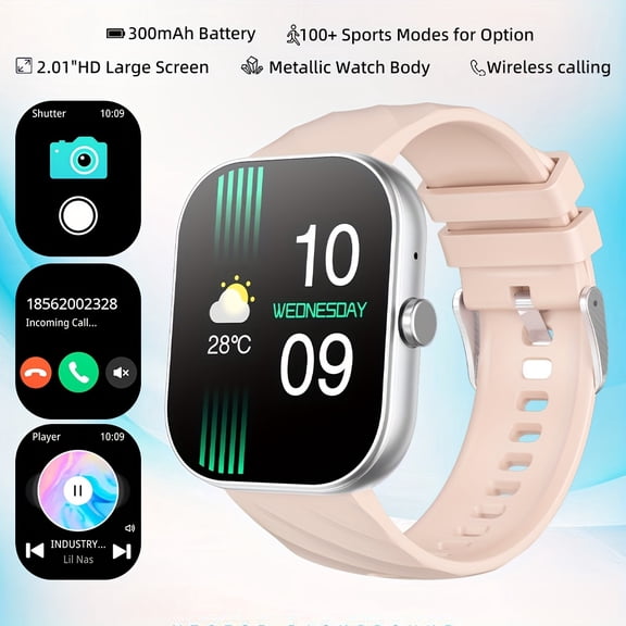 Smartwatch (answer/make Calls) For Men Women, Multi-sport Mode, Incoming Call Reminder And Rejection, SMS Reminder, Various APP Reminders, For IPhone/Andriod Phone