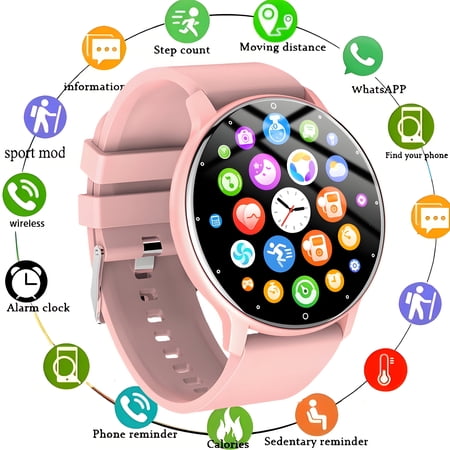 Smartwatch for Men & Women with Fitness Tracker, Sleep Monitor, 1.28" Display, Step & Distance Counter - Ideal for Running, Gym, Daily Activity