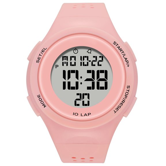 Smartwatch for Outdoor Enthusiasts All-in- Digital Clock Stop Watch with Luminous Display for Men and Women Alarm Sports Timekeeping