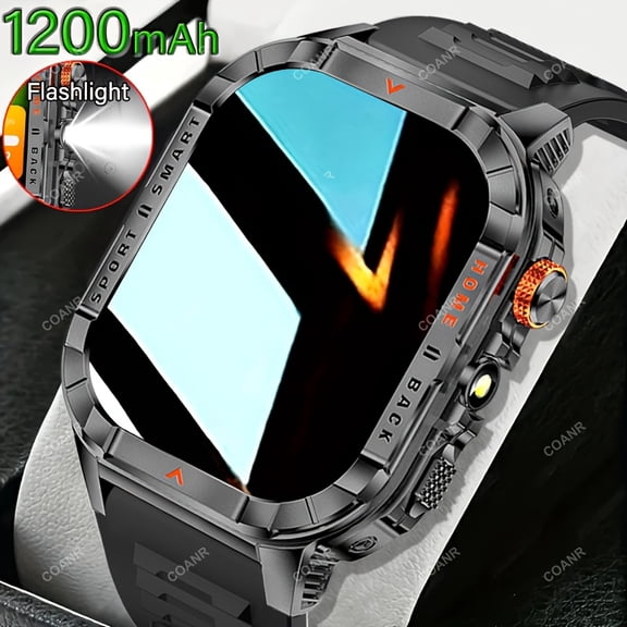 Smartwatch for iOS Android, 2.01" HD IPS, Wireless 5.4, Bluetooth Call, 120 Sports Modes, Multi-Watch Faces, Real-Time Sync, Unisex Outdoor Watch