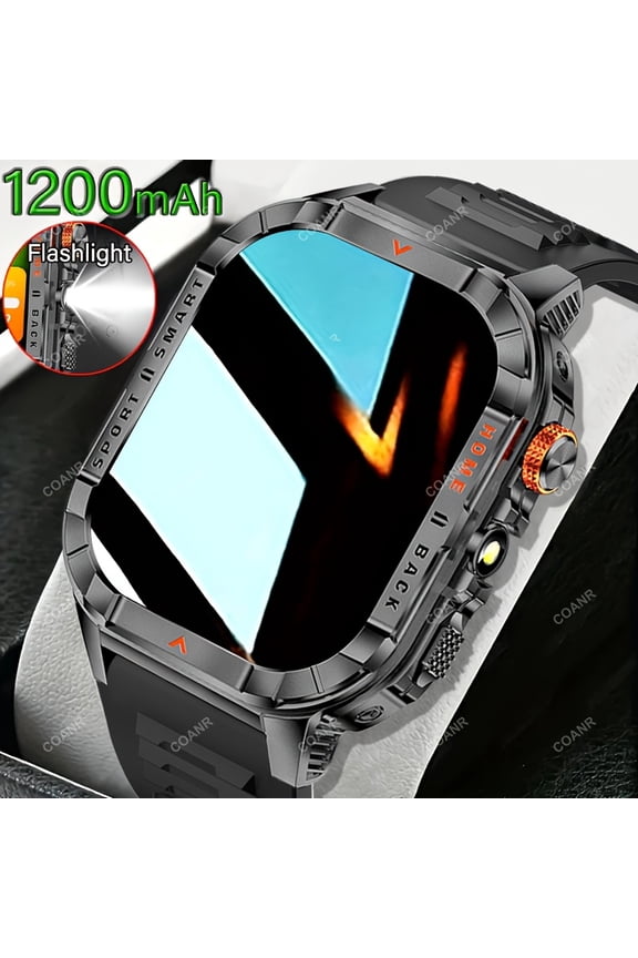 Smartwatch for iOS Android, 2.01" HD IPS, Wireless 5.4, Bluetooth Call, 120 Sports Modes, Multi-Watch Faces, Real-Time Sync, Unisex Outdoor Watch